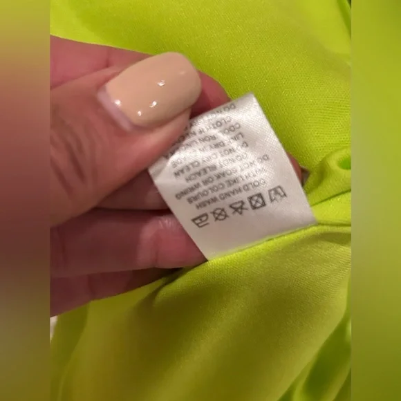 Meshki Maci Crepe Strapless Mini Dress - Lime Green - Picture 6 of 7